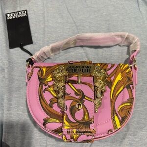 Versace Jeans Couture Pink and Gold Mini Bag